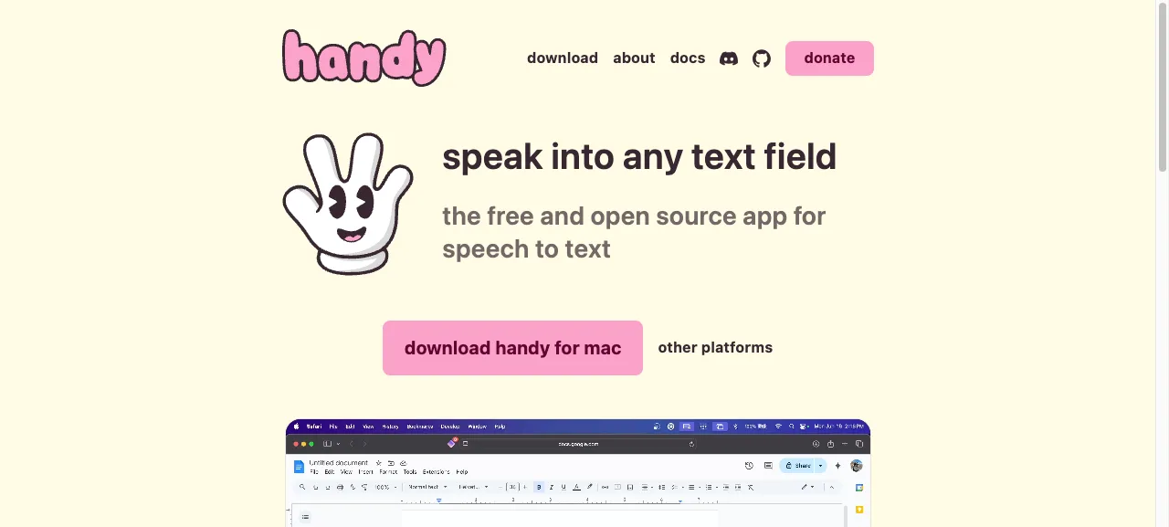 Handy screenshot