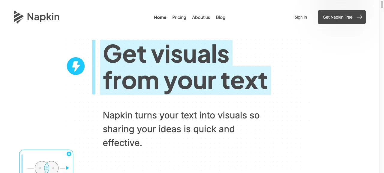 Napkin screenshot