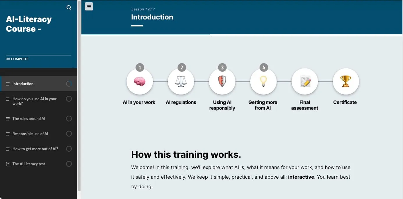 Learning path with all modules